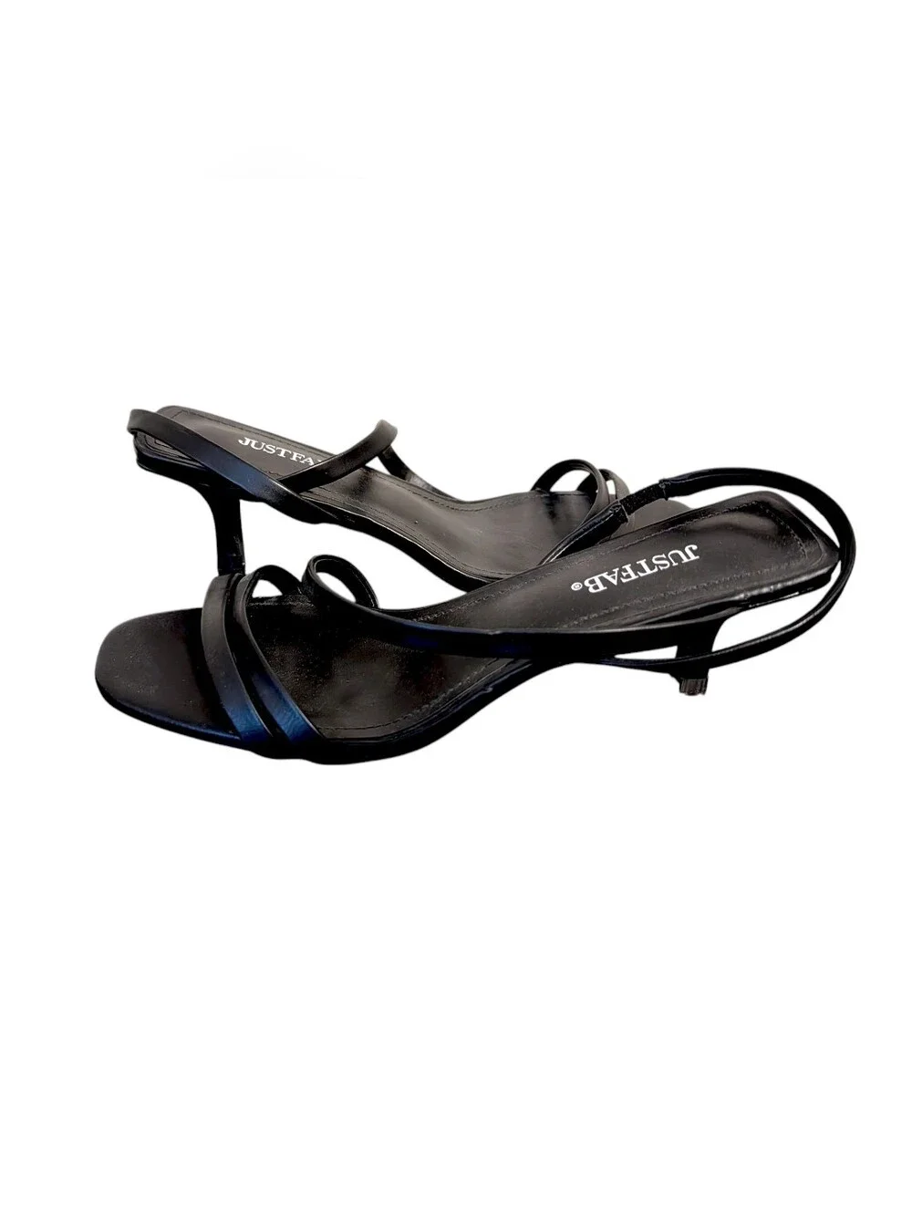 JustFab Strappy Kitten Heel Sandals